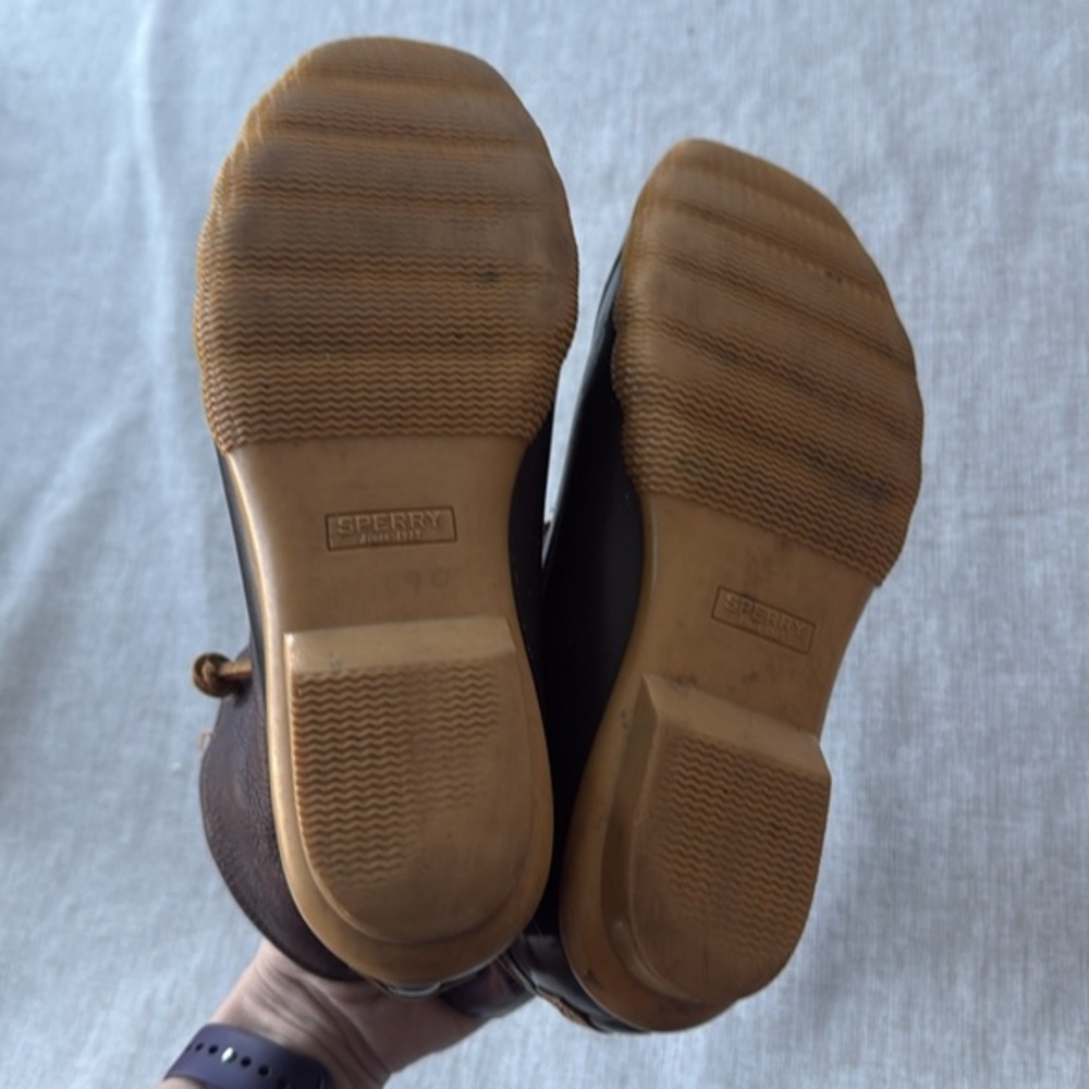 Sperry Saltwater Leather Rubber Waterproof Water Resistant Snow Rain Women’s 7.5 - Picture 9 of 11